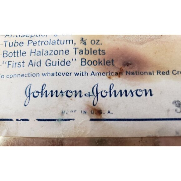 Vtg Boy Scouts Of America Official First Aid Kit By Johnson & Johnson Tin 1950s - Picture 4 of 7